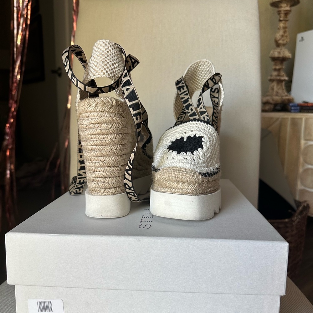 Stella McCartney Gaia Heart Crochet Espadrilles - Picture 3 of 14